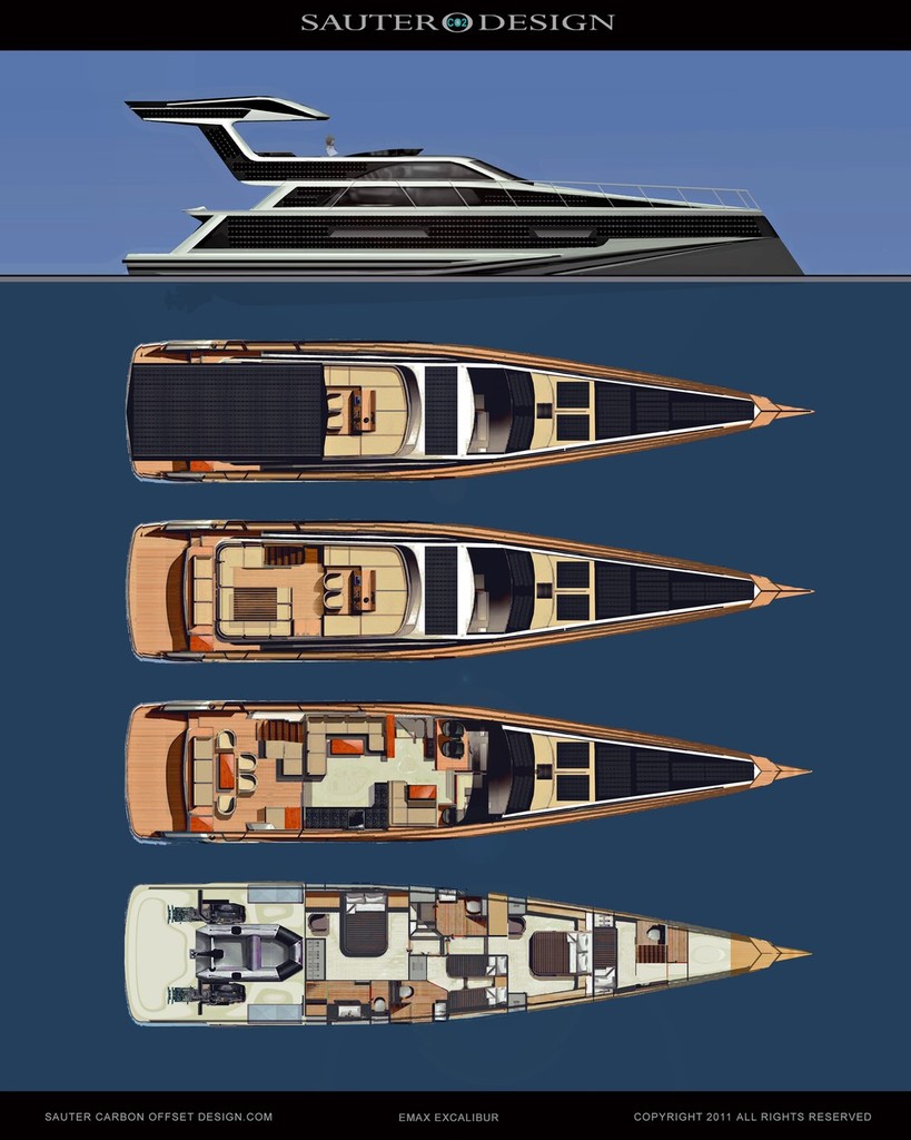 NedShip Emax Excalibur 22m Layout © Sauter Carbon Offset Design